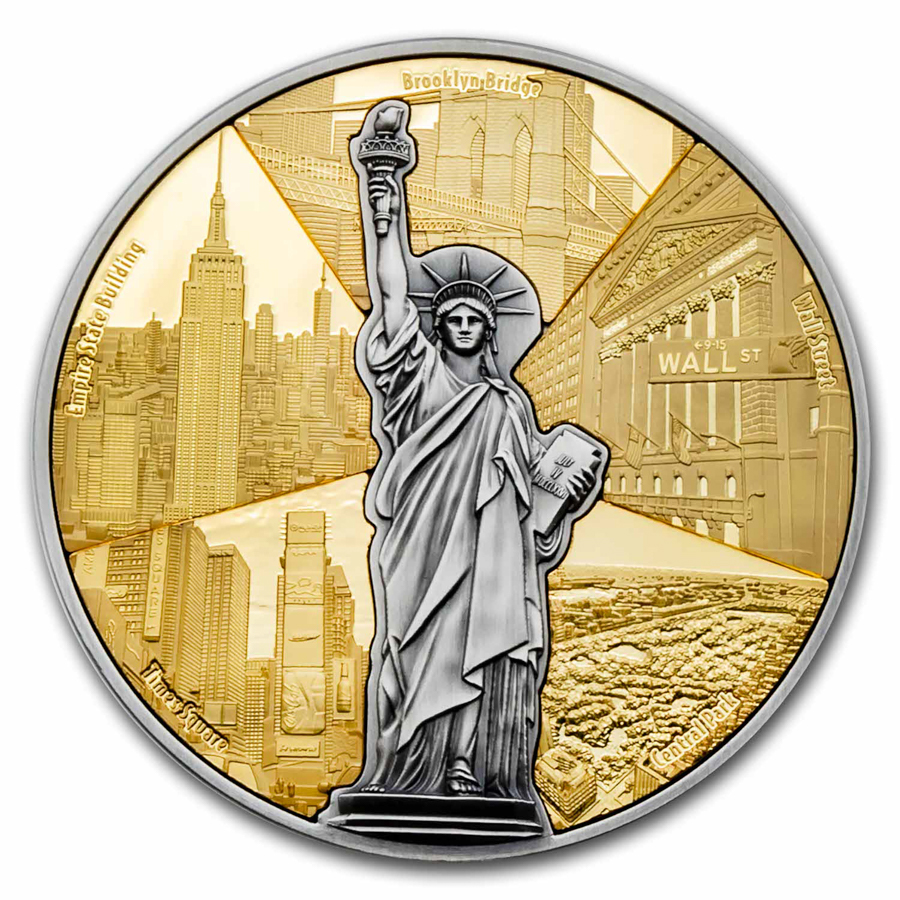 2024 Barbados 4 oz Silver New York Puzzle Coin (with Box